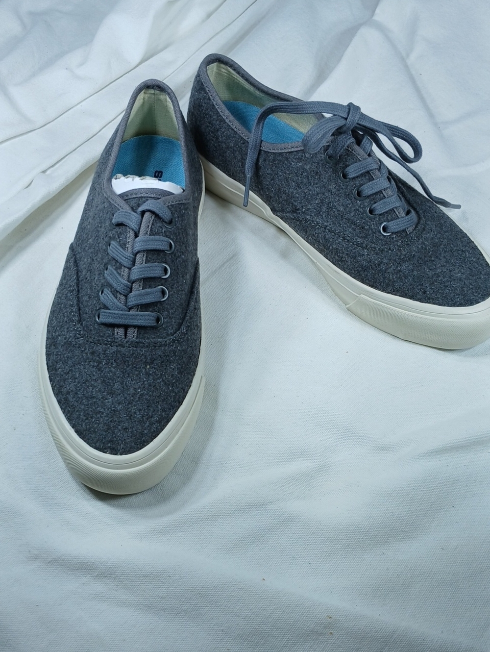 SeaVees J. Crew Women's Gray Low-Top Wool Felt Sneakers